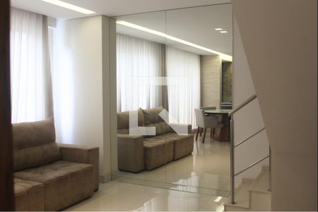 Sala de apartamento à venda com 2 quartos, 75m² em Vila da Serra, Belo Horizonte