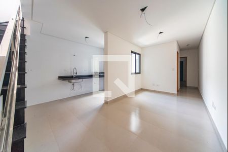Sala de apartamento à venda com 2 quartos, 80m² em Vila Valparaíso, Santo André
