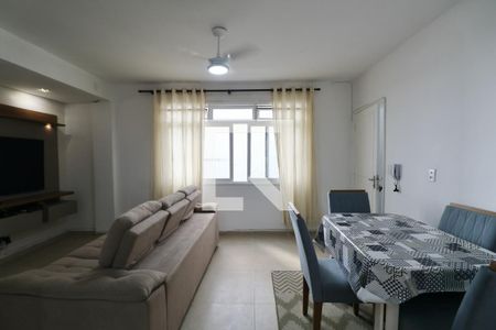 Sala de apartamento para alugar com 2 quartos, 90m² em Barra Funda, Guarujá