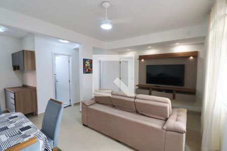 Sala de apartamento para alugar com 2 quartos, 90m² em Barra Funda, Guarujá