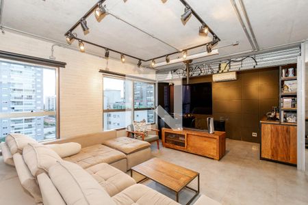 Sala de apartamento à venda com 1 quarto, 70m² em Campo Belo, São Paulo