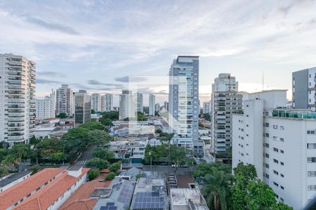 Vista da Sala de apartamento à venda com 1 quarto, 70m² em Campo Belo, São Paulo
