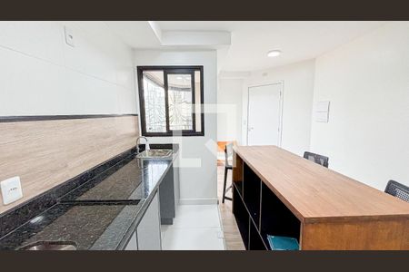 Sala - Cozinha de apartamento à venda com 1 quarto, 41m² em Vila Valparaiso, Santo André