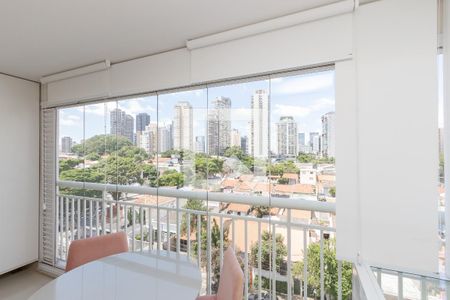 Varanda da Sala de apartamento à venda com 1 quarto, 54m² em Vila Cordeiro, São Paulo
