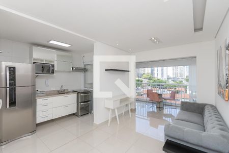 Sala de apartamento à venda com 1 quarto, 54m² em Vila Cordeiro, São Paulo