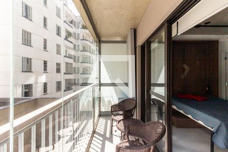 Varanda de kitnet/studio à venda com 1 quarto, 28m² em República, São Paulo