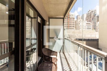 Varanda de kitnet/studio à venda com 1 quarto, 28m² em República, São Paulo