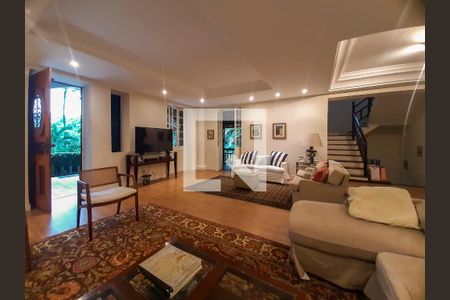 Sala de casa de condomínio à venda com 3 quartos, 419m² em Itanhangá, Rio de Janeiro