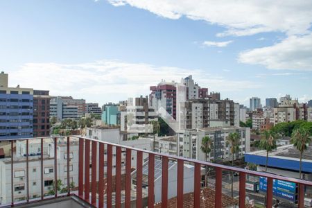 Varanda da sala de apartamento à venda com 2 quartos, 92m² em Menino Deus, Porto Alegre