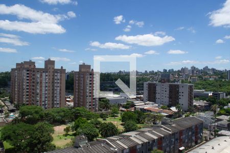 Vista da sala de apartamento à venda com 1 quarto, 44m² em Partenon, Porto Alegre