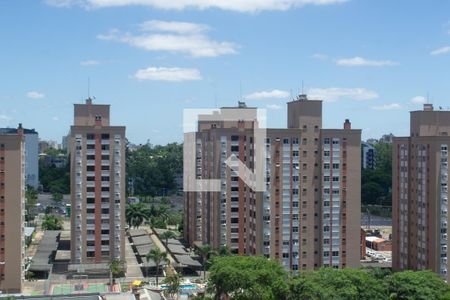 Vista da sala de apartamento à venda com 1 quarto, 44m² em Partenon, Porto Alegre