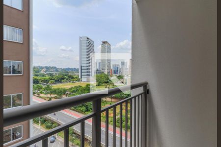 Varanda da Sala de apartamento para alugar com 1 quarto, 27m² em Jardim Caravelas, São Paulo