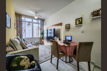 Sala de apartamento para alugar com 2 quartos, 52m² em Pitangueiras, Guarujá