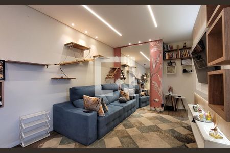 Sala de apartamento à venda com 3 quartos, 96m² em Vila Scarpelli, Santo André