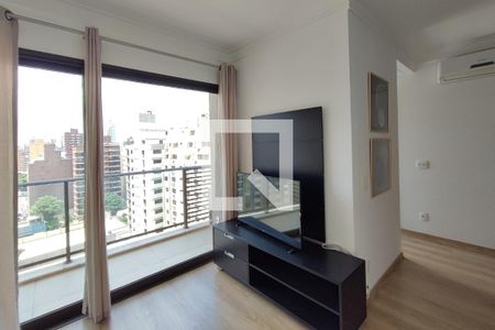 Sala de Estar de apartamento à venda com 1 quarto, 57m² em Cambuí, Campinas
