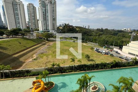 Vista da Sacada Sala de apartamento para alugar com 1 quarto, 55m² em Alphaville Empresarial, Barueri