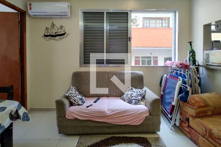 Sala de apartamento para alugar com 1 quarto, 38m² em Tupi, Praia Grande