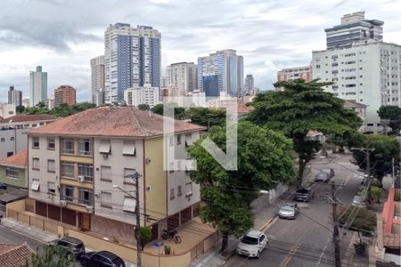 Área Comum - Hall de Entrada - Vista de apartamento para alugar com 2 quartos, 72m² em Ponta da Praia, Santos