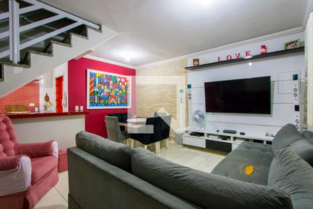 Sala de apartamento à venda com 3 quartos, 119m² em Parque São Vicente, Santo André