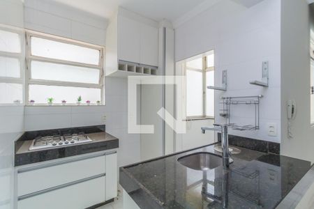 Cozinha de apartamento à venda com 1 quarto, 40m² em Santo Antônio, Belo Horizonte