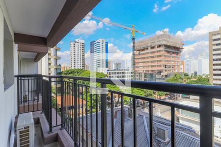 Varanda da Sala de apartamento para alugar com 1 quarto, 30m² em Campo Belo, São Paulo