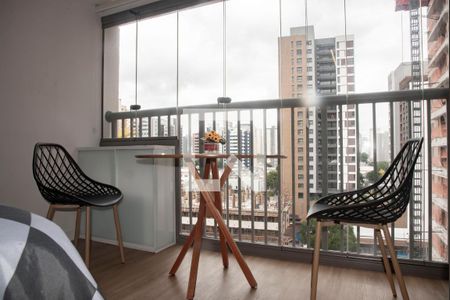 Varanda do Studio de kitnet/studio para alugar com 1 quarto, 31m² em Vila Clementino, São Paulo