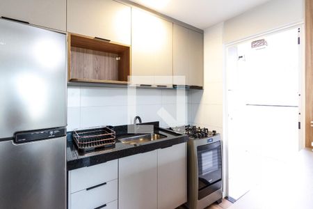 Cozinha de apartamento à venda com 1 quarto, 34m² em Barra Funda, São Paulo