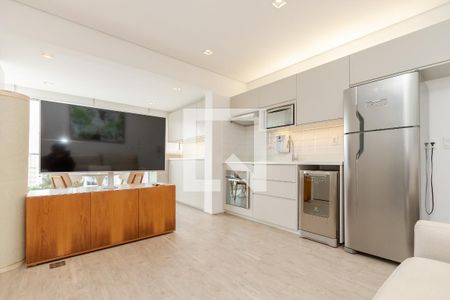 Sala/Cozinha de apartamento para alugar com 1 quarto, 43m² em Cidade Monções, São Paulo