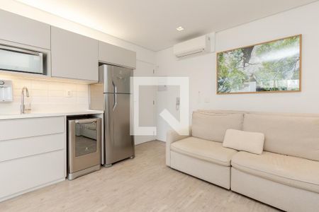 Sala/Cozinha de apartamento para alugar com 1 quarto, 43m² em Cidade Monções, São Paulo