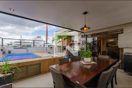 Varanda Gourmet de apartamento à venda com 4 quartos, 197m² em Dona Clara, Belo Horizonte
