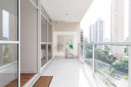 Varanda da Sala de apartamento à venda com 1 quarto, 35m² em Real Parque, São Paulo