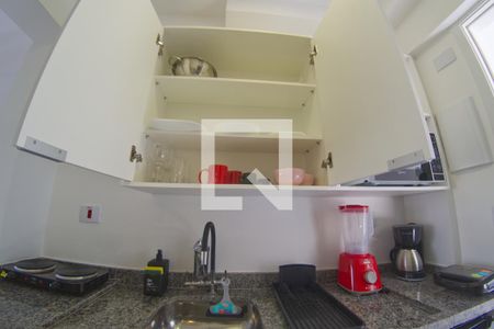 Cozinha  de kitnet/studio para alugar com 1 quarto, 22m² em Jardim das Vertentes, São Paulo