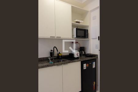 Cozinha  de kitnet/studio para alugar com 1 quarto, 22m² em Jardim das Vertentes, São Paulo