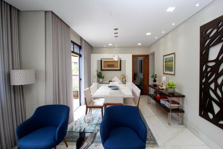 Sala de apartamento à venda com 4 quartos, 120m² em Grajaú, Belo Horizonte