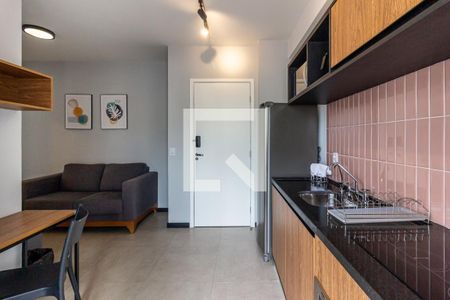 Cozinha de apartamento para alugar com 1 quarto, 34m² em Vila Buarque, São Paulo