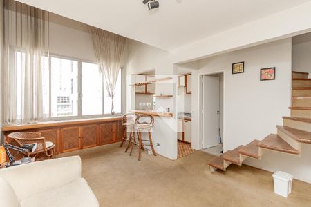 Sala de apartamento para alugar com 1 quarto, 47m² em Brooklin Paulista, São Paulo