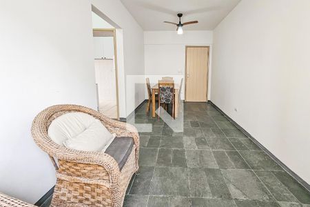 Sala de apartamento para alugar com 1 quarto, 44m² em Balneario Cidade Atlantica, Guarujá