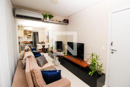 Sala de apartamento à venda com 1 quarto, 42m² em Lourdes, Belo Horizonte