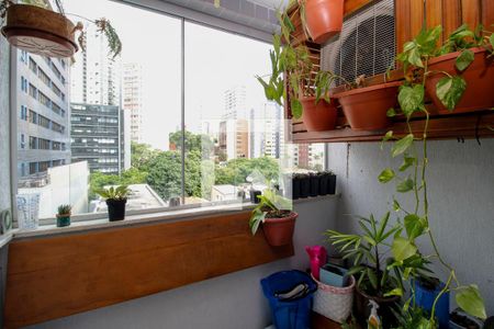 Varanda da Sala de apartamento à venda com 1 quarto, 42m² em Lourdes, Belo Horizonte