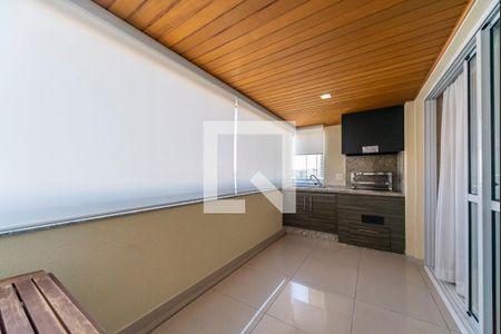 Varanda Gourmet de apartamento à venda com 3 quartos, 128m² em Centro, Santo André