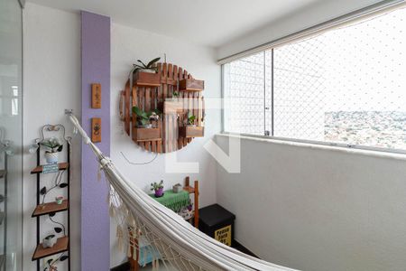 Varanda da sala  de apartamento à venda com 3 quartos, 81m² em Manacás, Belo Horizonte