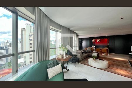 sala de apartamento à venda com 4 quartos, 240m² em Belvedere, Belo Horizonte