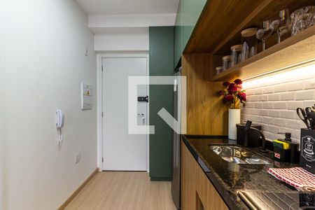 Cozinha de kitnet/studio à venda com 1 quarto, 28m² em Consolação, São Paulo