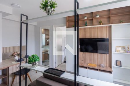 Sala e cozinha de apartamento à venda com 2 quartos, 40m² em Sé, São Paulo