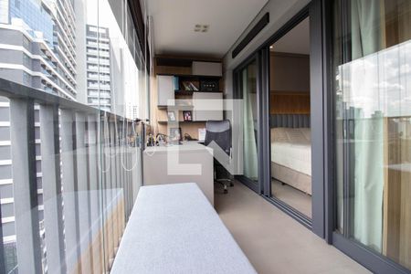 Varanda  de apartamento à venda com 1 quarto, 40m² em Paraíso, São Paulo