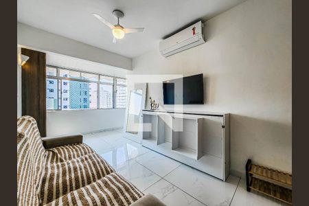Sala de apartamento para alugar com 2 quartos, 120m² em Vila Alzira, Guarujá