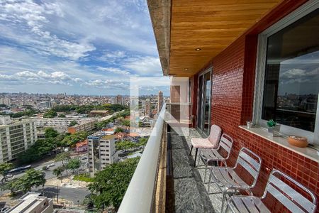 Varanda da Sala de apartamento à venda com 4 quartos, 182m² em Santo Agostinho, Belo Horizonte