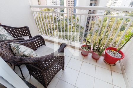 Varanda da Sala de apartamento para alugar com 1 quarto, 50m² em Vila Andrade, São Paulo