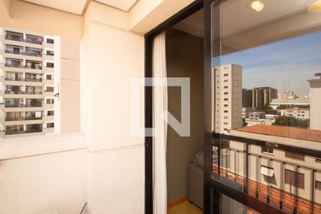 Varanda da Sala de apartamento para alugar com 1 quarto, 37m² em Indianópolis, São Paulo
