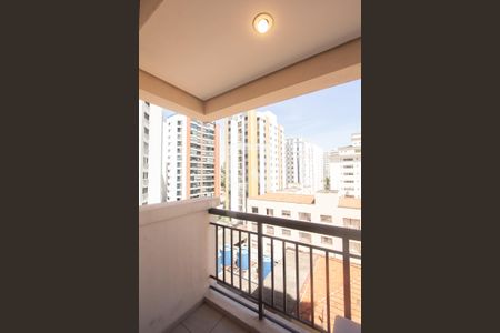 Varanda da Sala de apartamento para alugar com 1 quarto, 37m² em Indianópolis, São Paulo